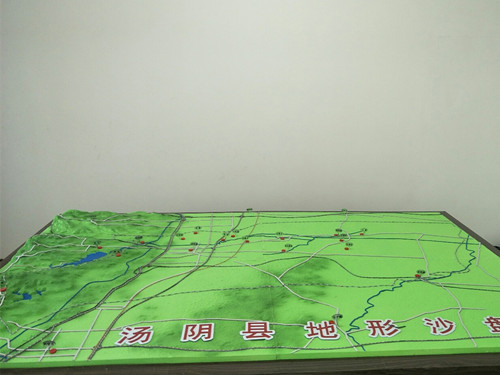 河南汤阴县城市地形图模型二