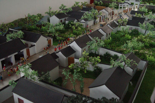 历史古镇建筑沙盘模型