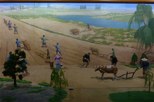 历史文化馆中古代农耕文化场景复原模型