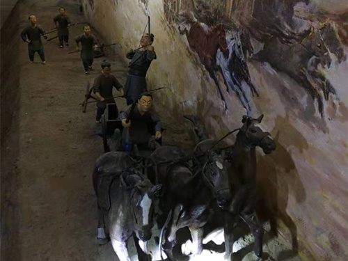 古代战场微缩场景复原模型