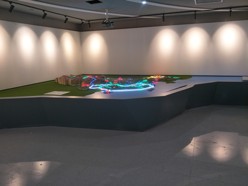 河南派腾模型设计有限公司制作的展览馆地形沙盘模型