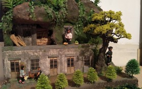 古代建筑场景复原模型