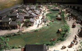 古代城镇生活场景复原模型
