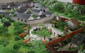 古代养殖场景复原模型
