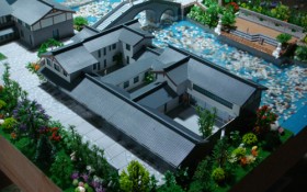 新中式园林沙盘模型