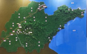 山东黄河地形沙盘模型