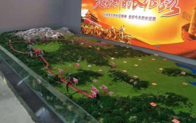 红军长征路线地形沙盘